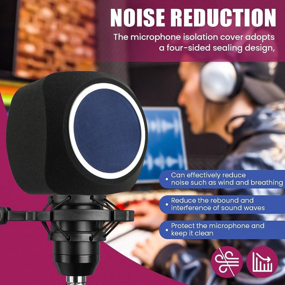 Escudo de Aislamiento para Micrófono Loyanger - Filtro de Ruido Azul
