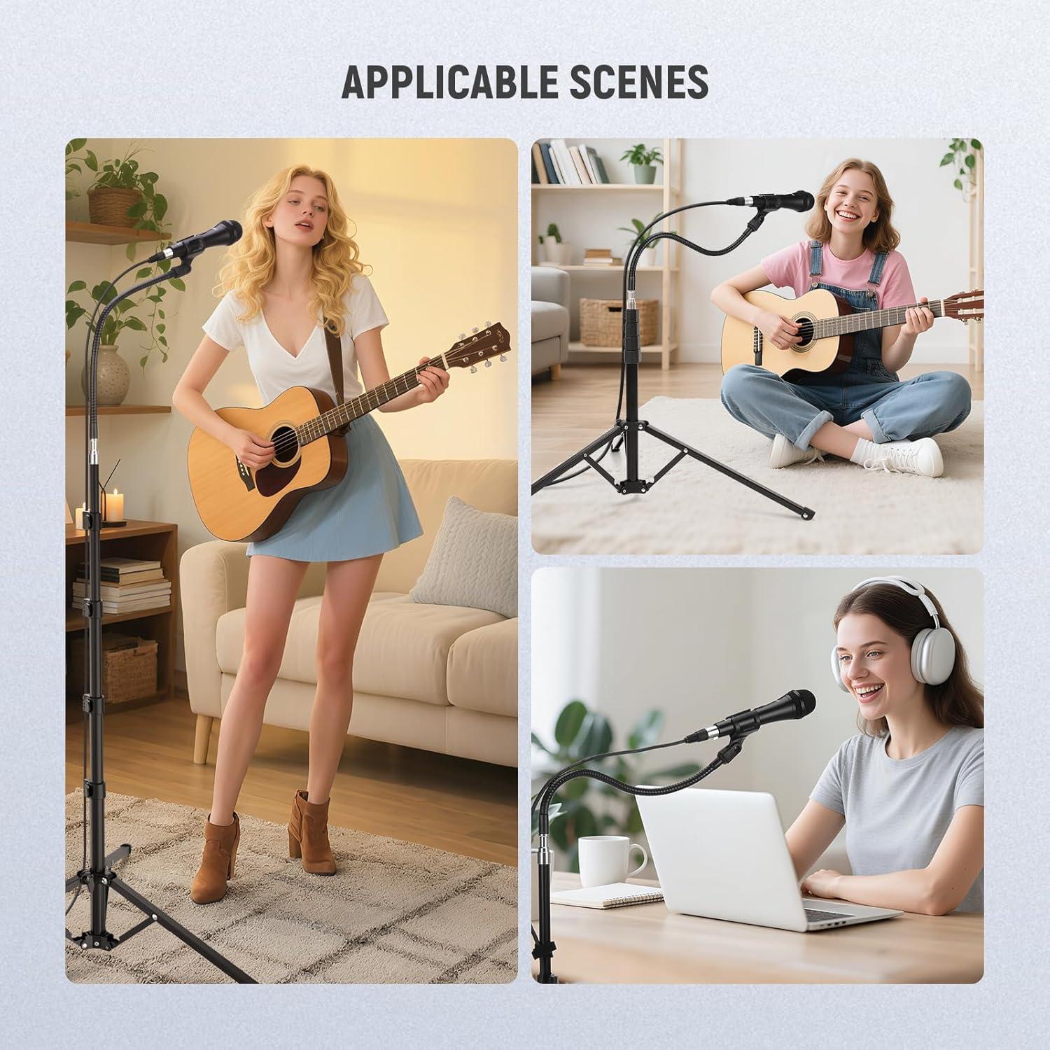 Soporte de Micrófono NEEWER con Brazo Flexible y Trípode