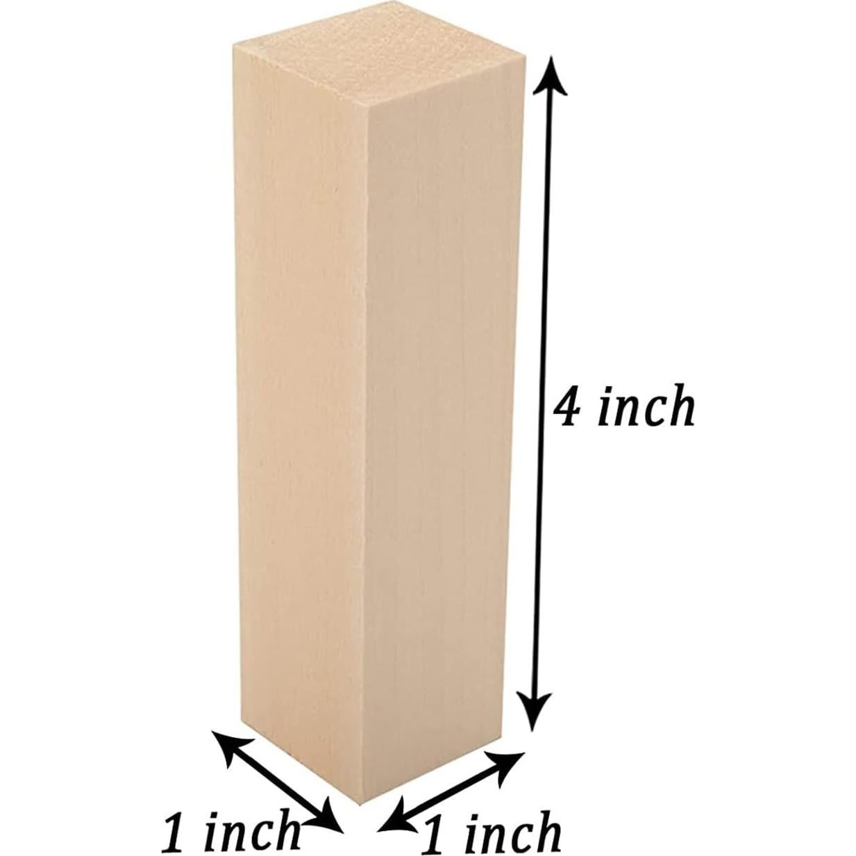 12 Cubos de Madera sin Terminar WURONXIN 10.16x2.54cm para Manualidades