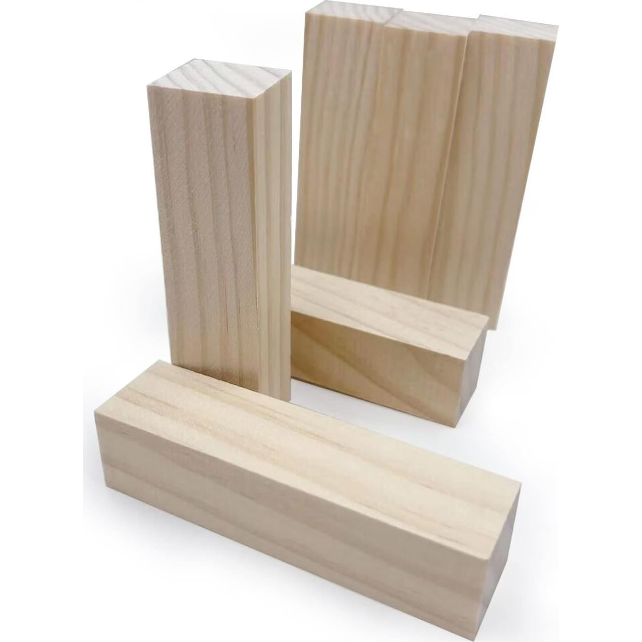 12 Cubos de Madera sin Terminar WURONXIN 10.16x2.54cm para Manualidades