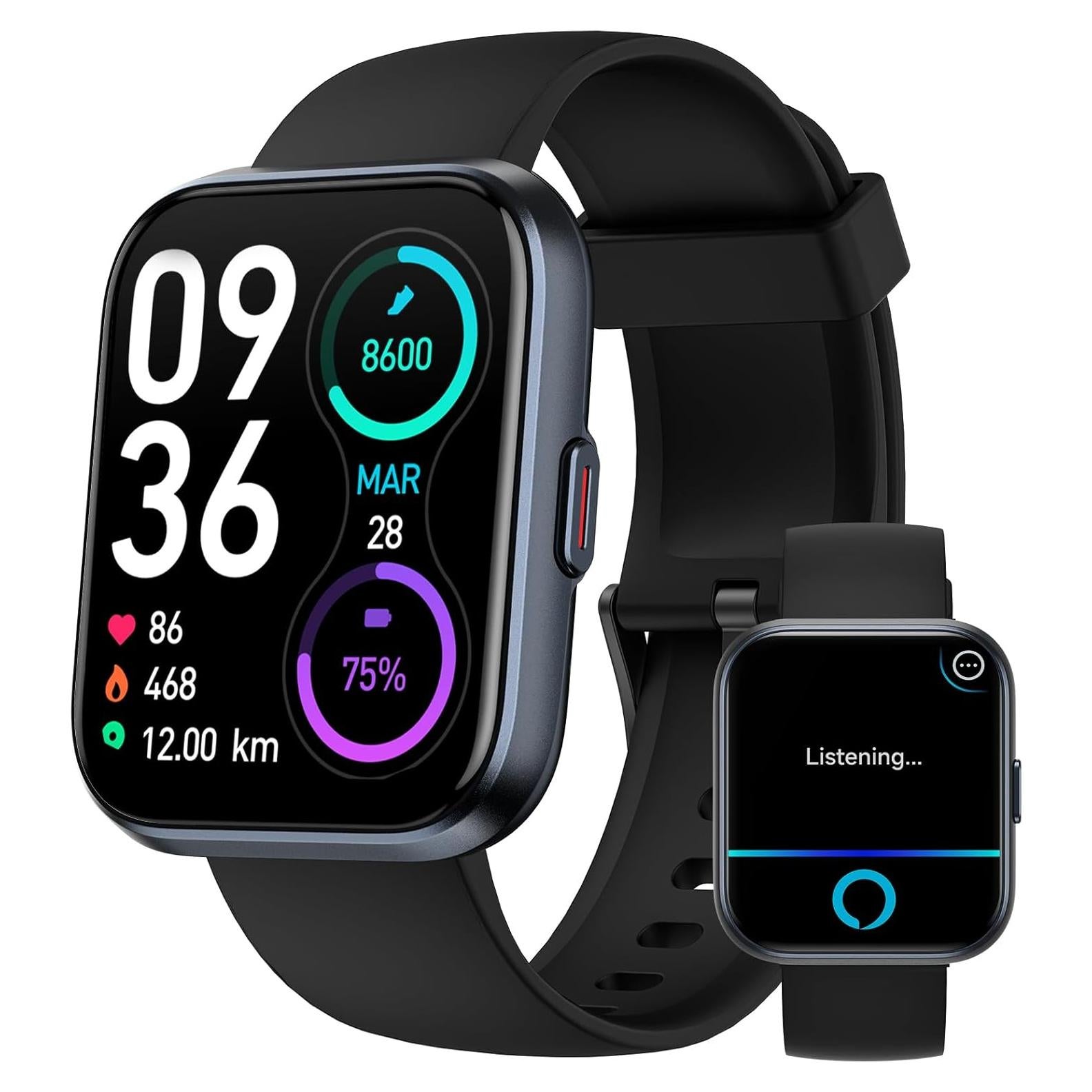 Reloj Inteligente AEAC Negro 1.8" Bluetooth Llamadas IP68