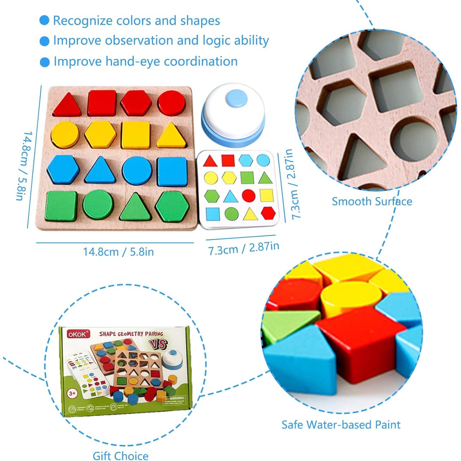 Juego de Emparejamiento de Formas Pajojoqa - Juguete Educativo