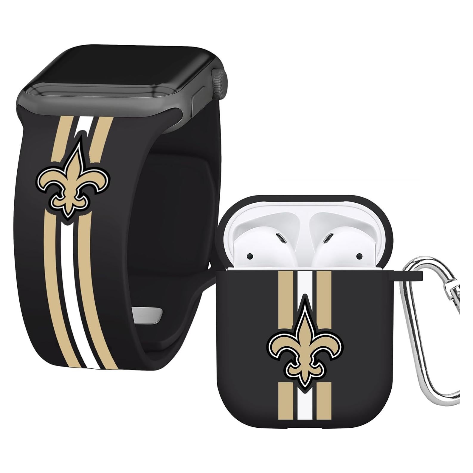 Combo HD Game Time New Orleans Saints para Apple Watch y AirPods
