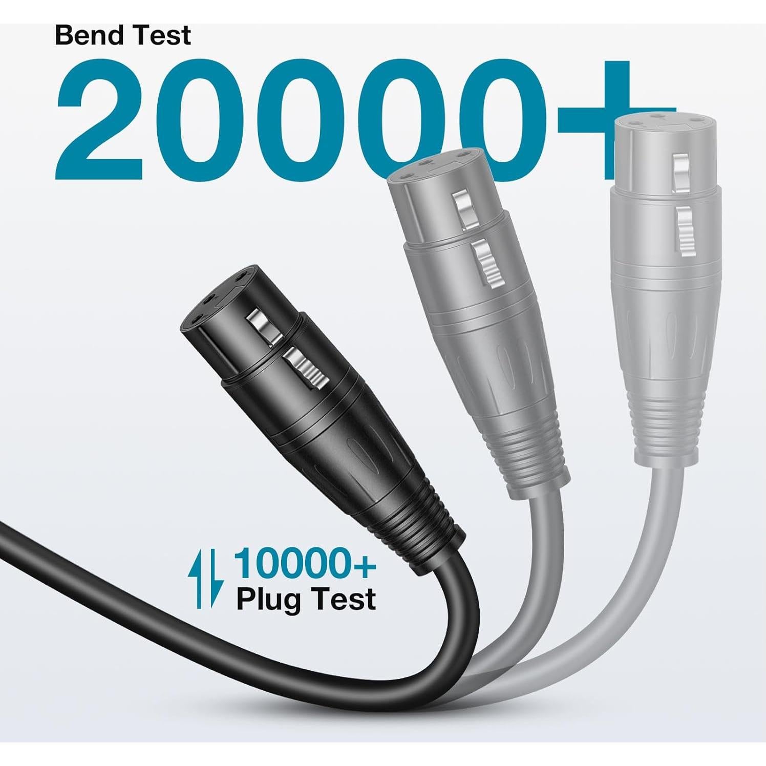 Soporte de brazo de micrófono InnoGear con 2 cables XLR 1.83m