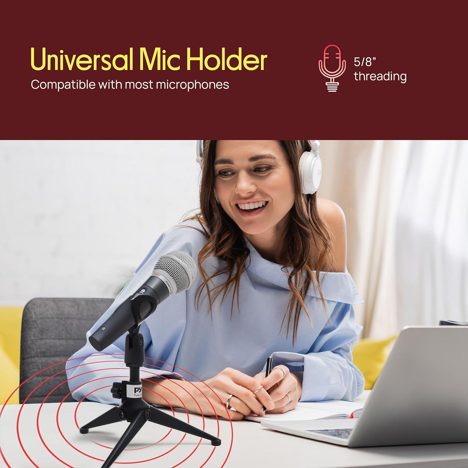 Soporte de Micrófono de Trípode Pyle PMKSDT25 Ajustable 11.9-22.1 cm