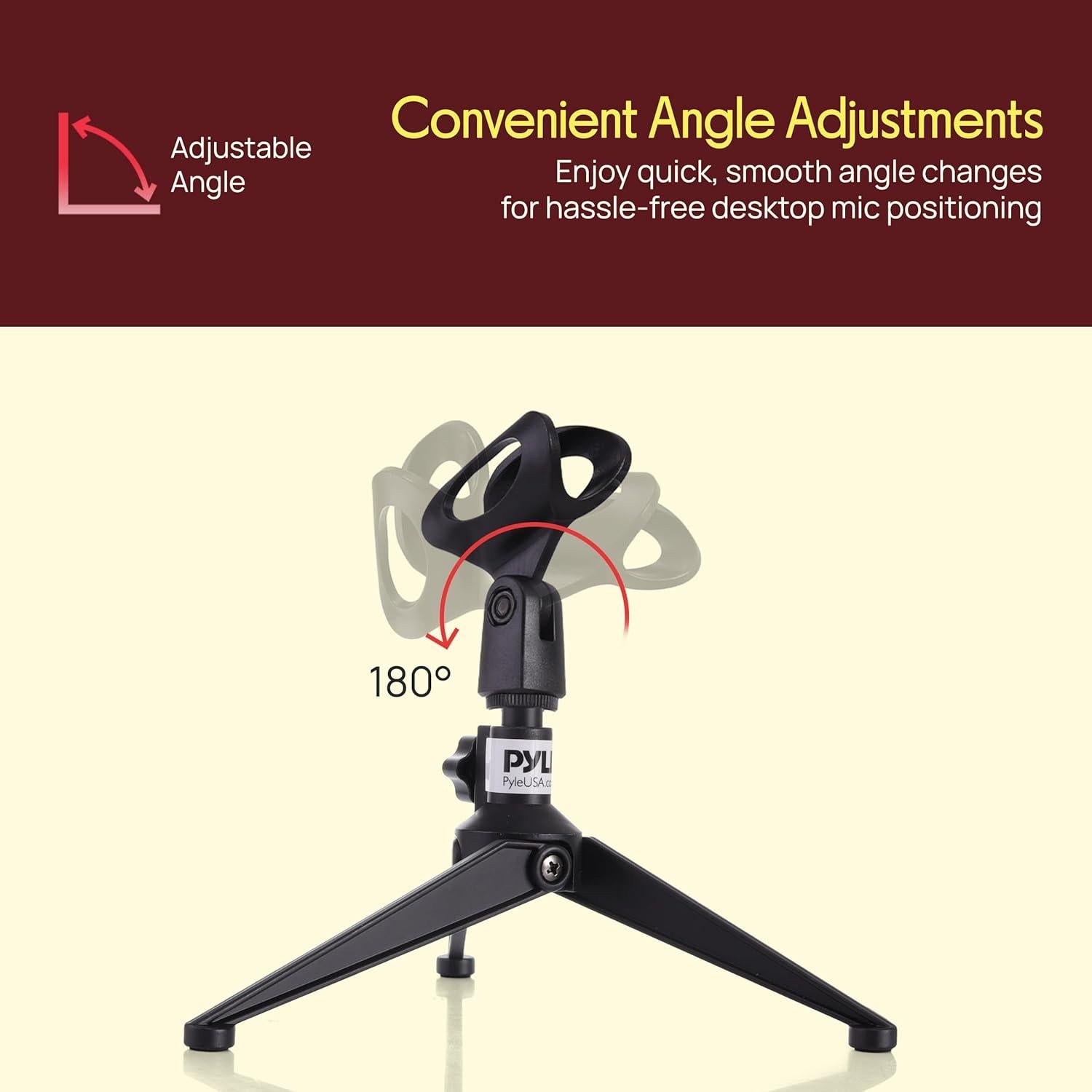 Soporte de Micrófono de Trípode Pyle PMKSDT25 Ajustable 11.9-22.1 cm