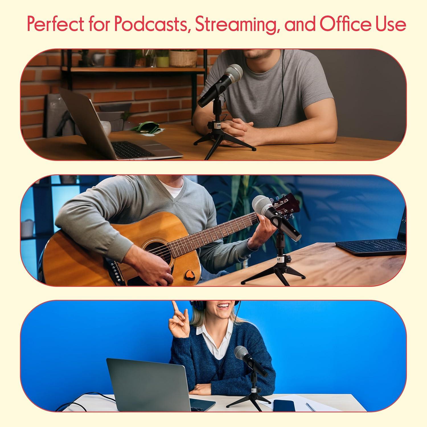 Soporte de Micrófono de Trípode Pyle PMKSDT25 Ajustable 11.9-22.1 cm