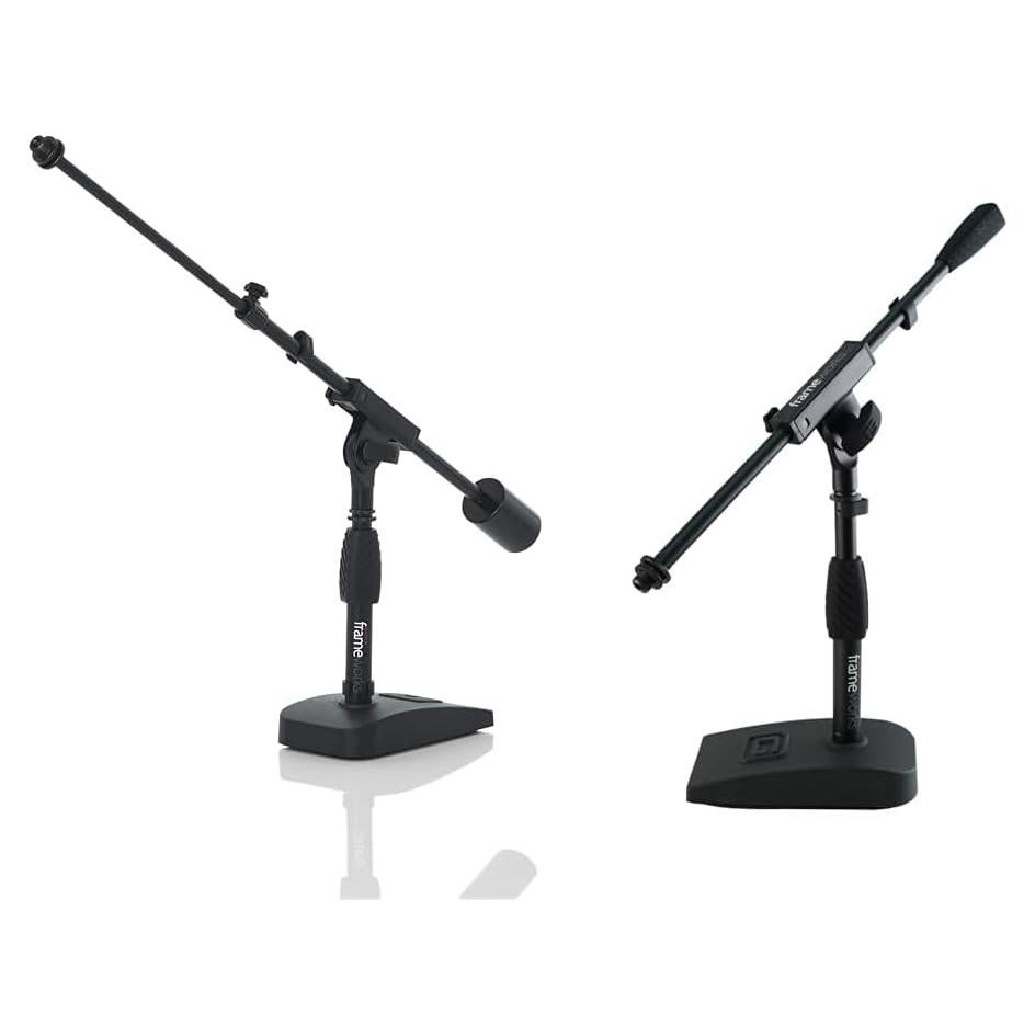 Soportes de Micrófono Gator Frameworks con Base Pesada y Brazo Telescópico