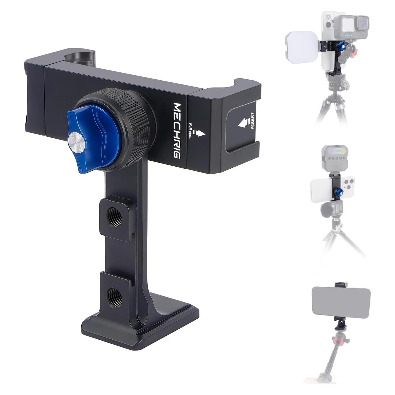 Soporte de teléfono Came-TV 83001 con rotación 360° y zapata fría