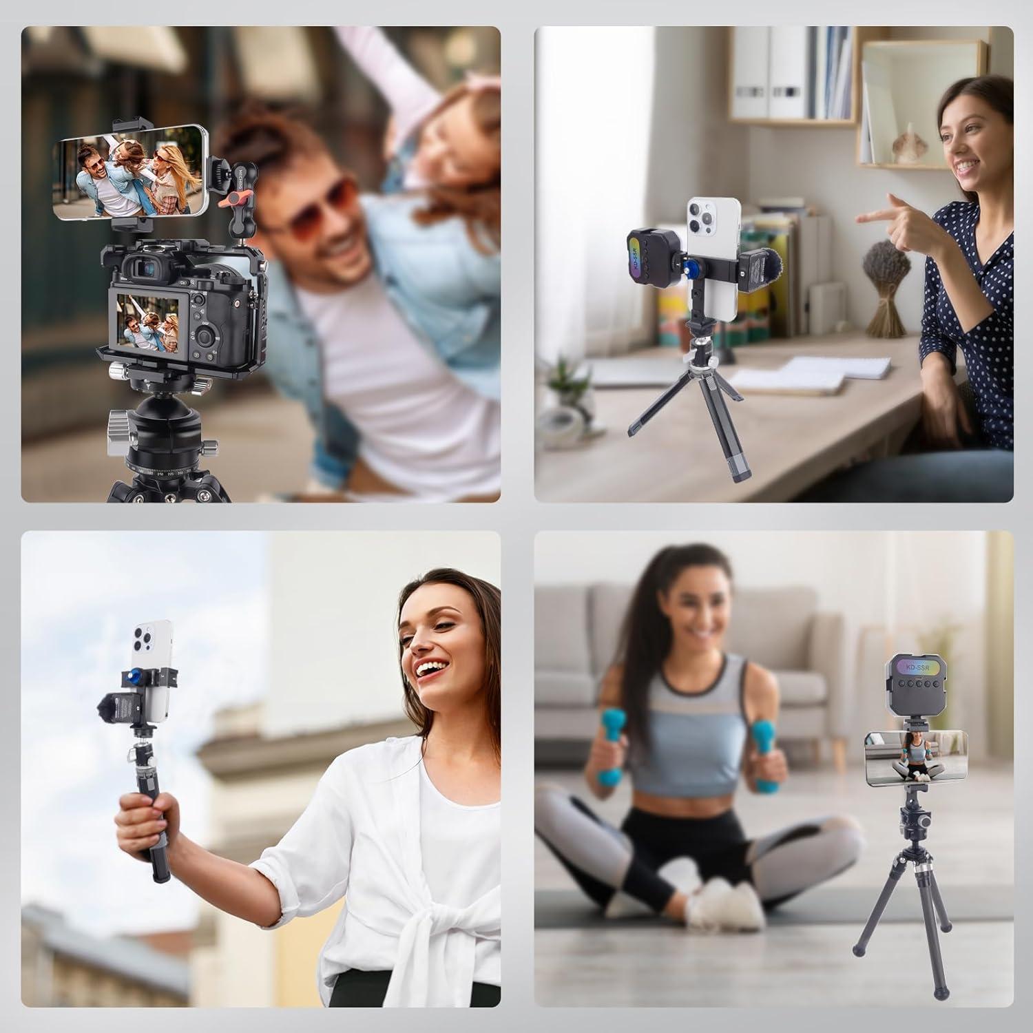 Soporte de teléfono Came-TV 83001 con rotación 360° y zapata fría