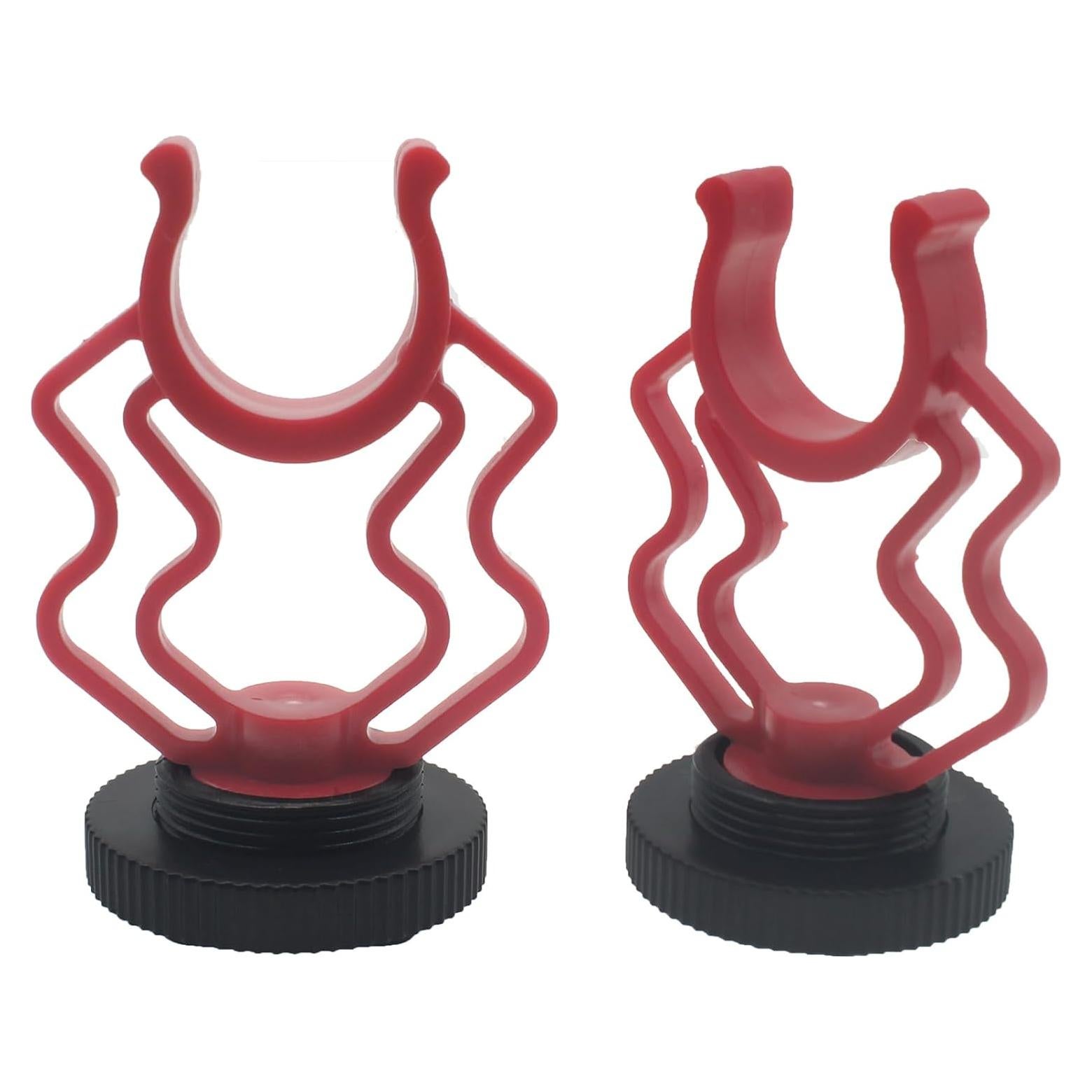 Soporte de Choque para Micrófono Rojo 2 Pcs ABS Metal