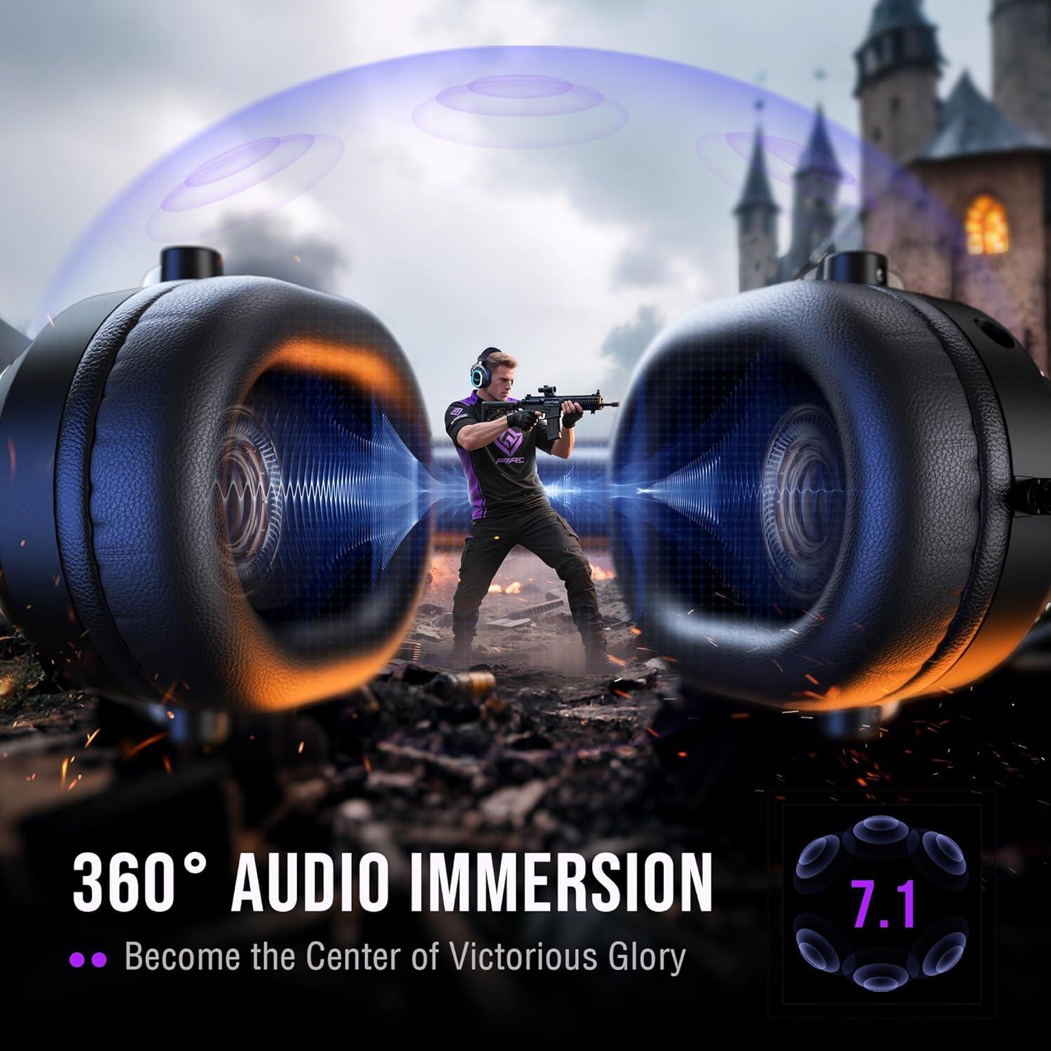 Auriculares Gaming FIFINE H13BP USB 7.1 RGB - Micrófono NC