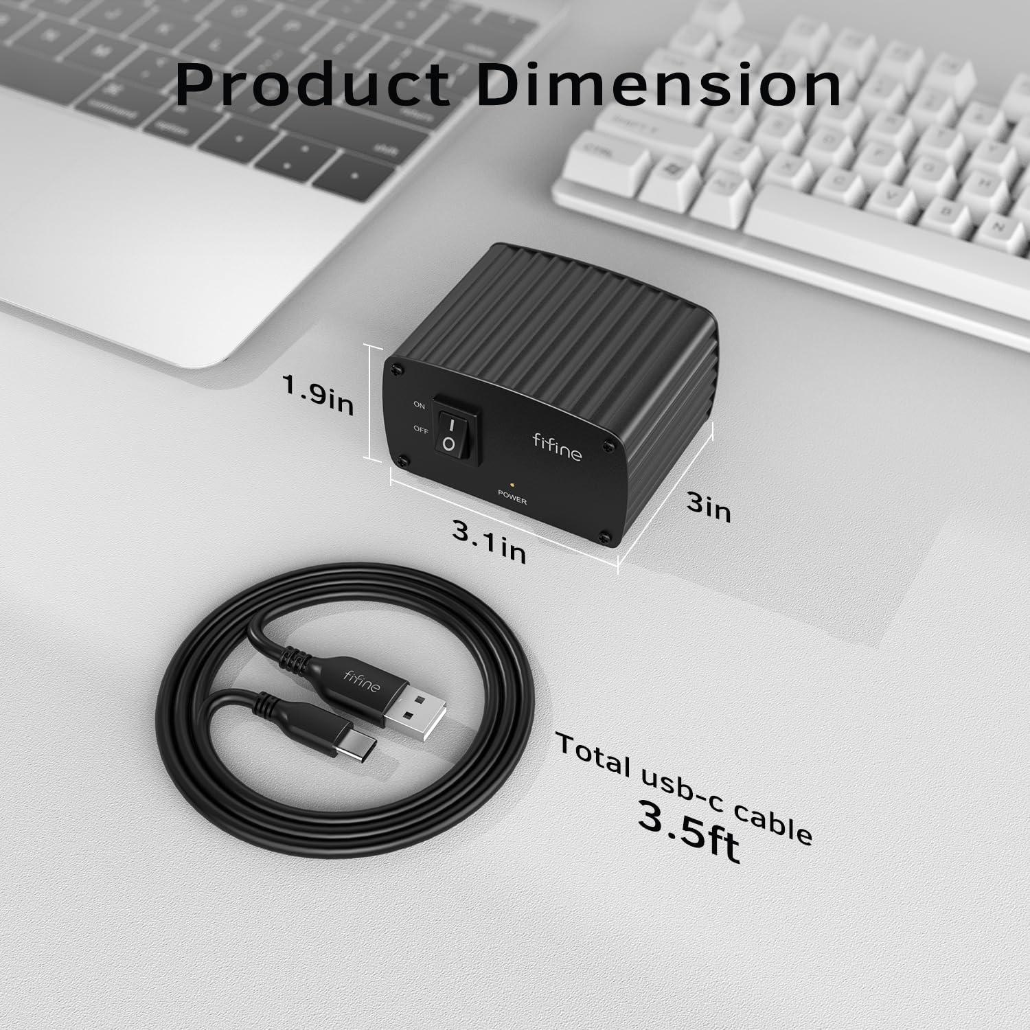 Cable de micrófono XLR FIFINE 3m con alimentación phantom 48V