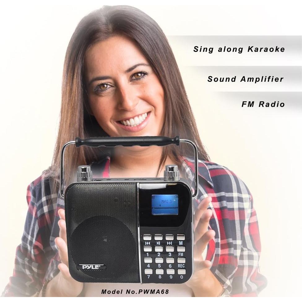 Sistema PA portátil Pyle PWMA68 con micrófono y Bluetooth