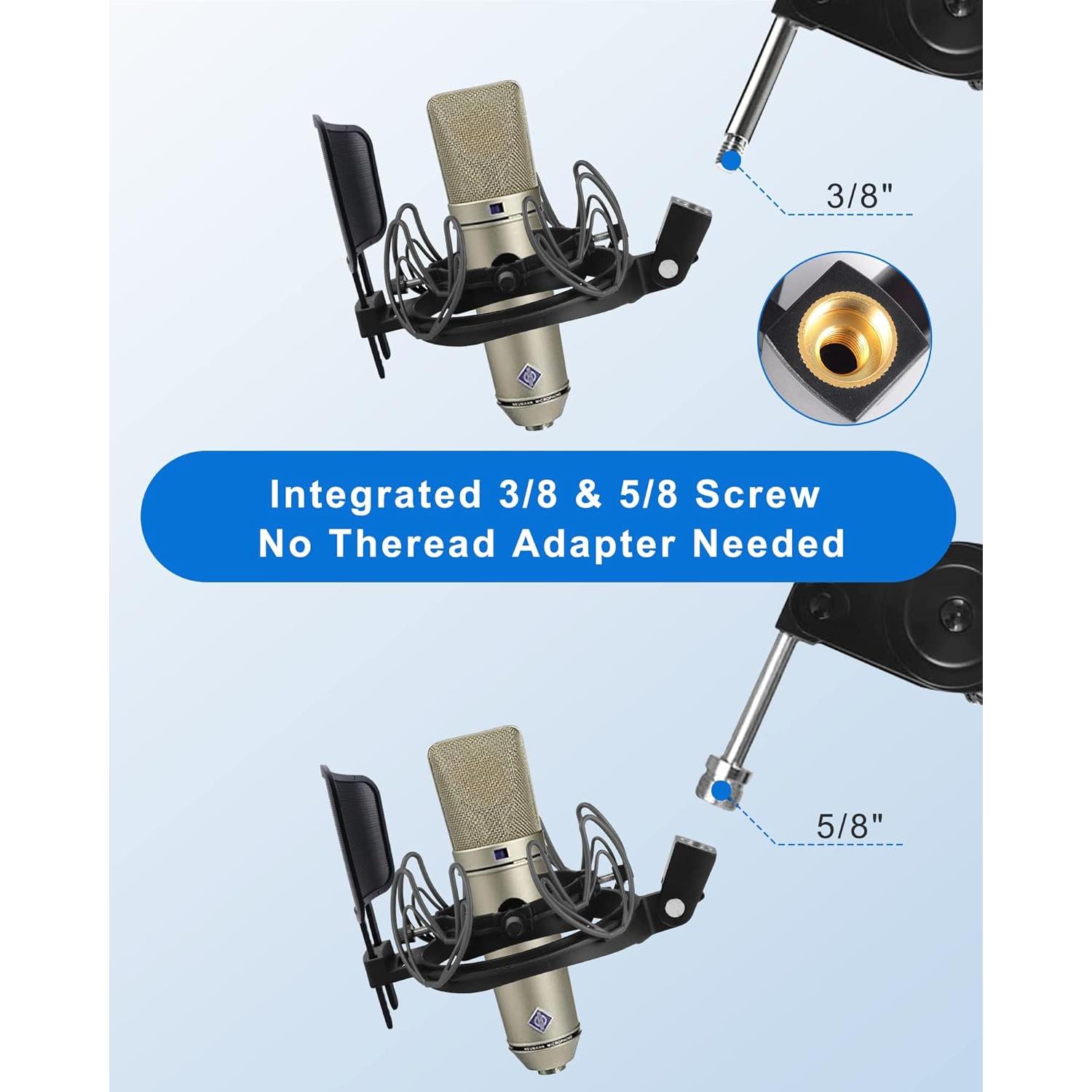 Soporte de Micrófono Universal SUUNTOK con Filtro Anti-Pop