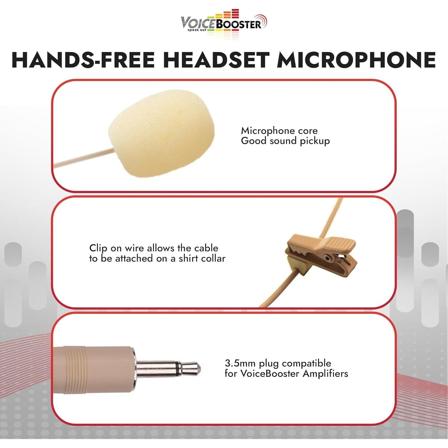 Micrófono de Diadema Omnidireccional VoiceBooster VB-EH-201