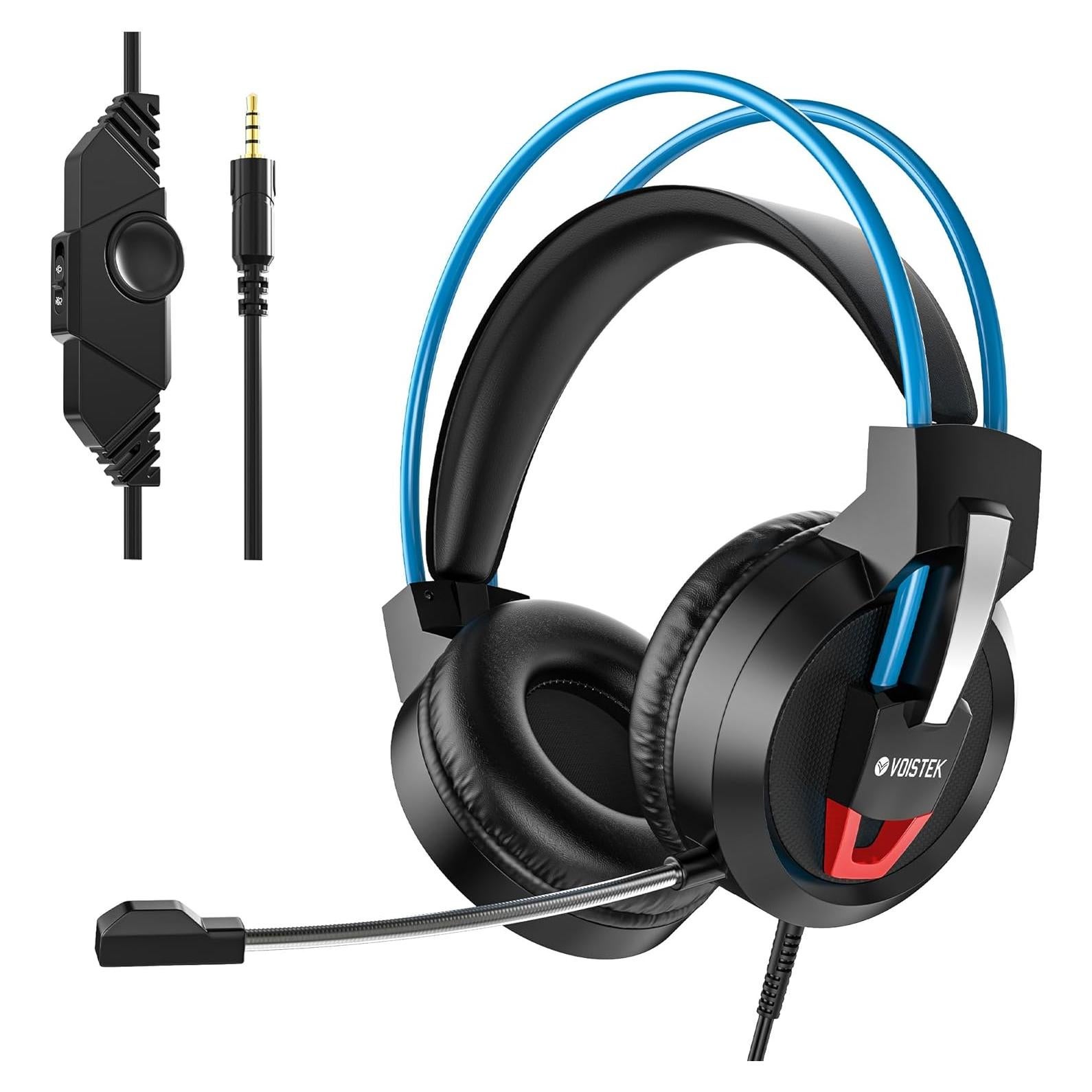 Auriculares Gaming Voistek V9 Azul con Micrófono y RGB
