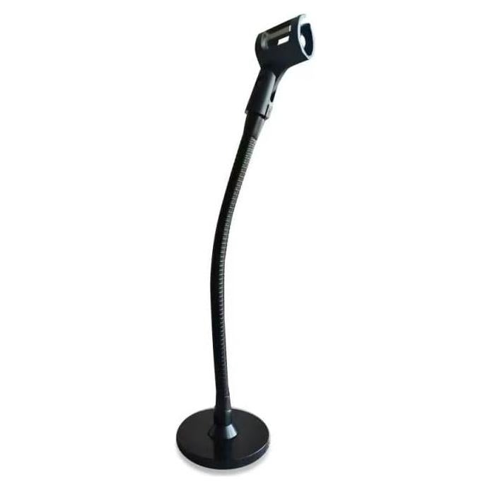 Soporte de Micrófono Cuello de Ganso 33 cm Metal Negro