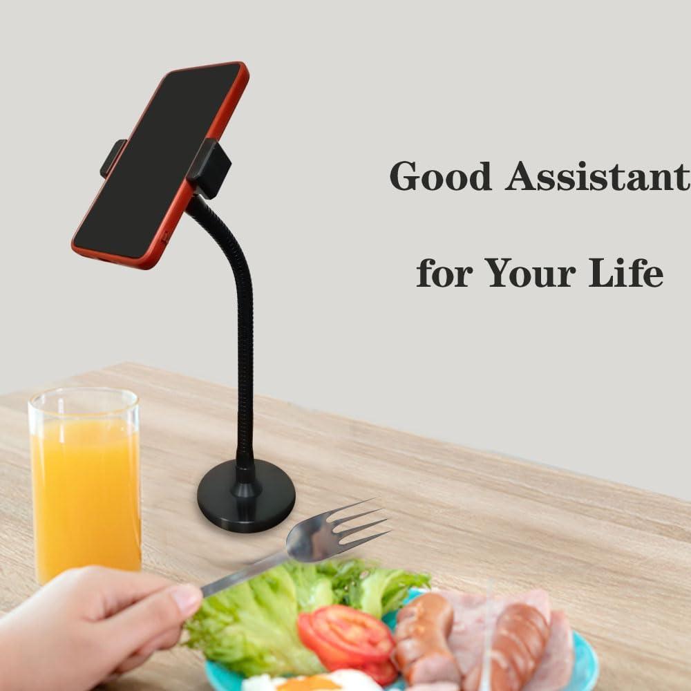 Soporte de Micrófono Cuello de Ganso 33 cm Metal Negro