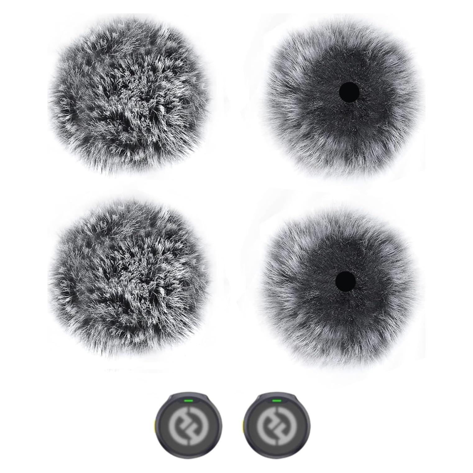 4 Pantallas de Viento para Micrófono RIBIU-WMO1 BOYA Lark M2