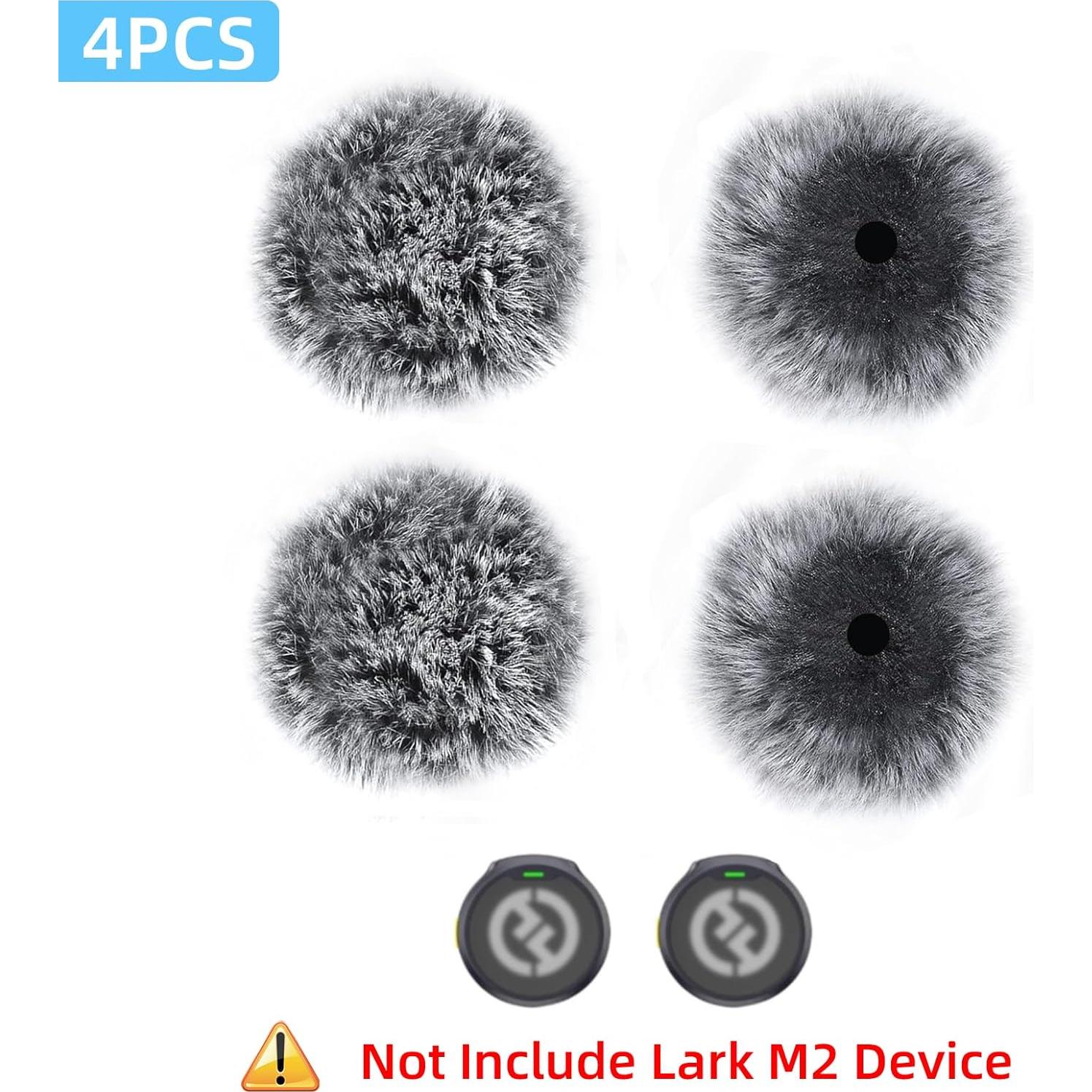 4 Pantallas de Viento para Micrófono RIBIU-WMO1 BOYA Lark M2
