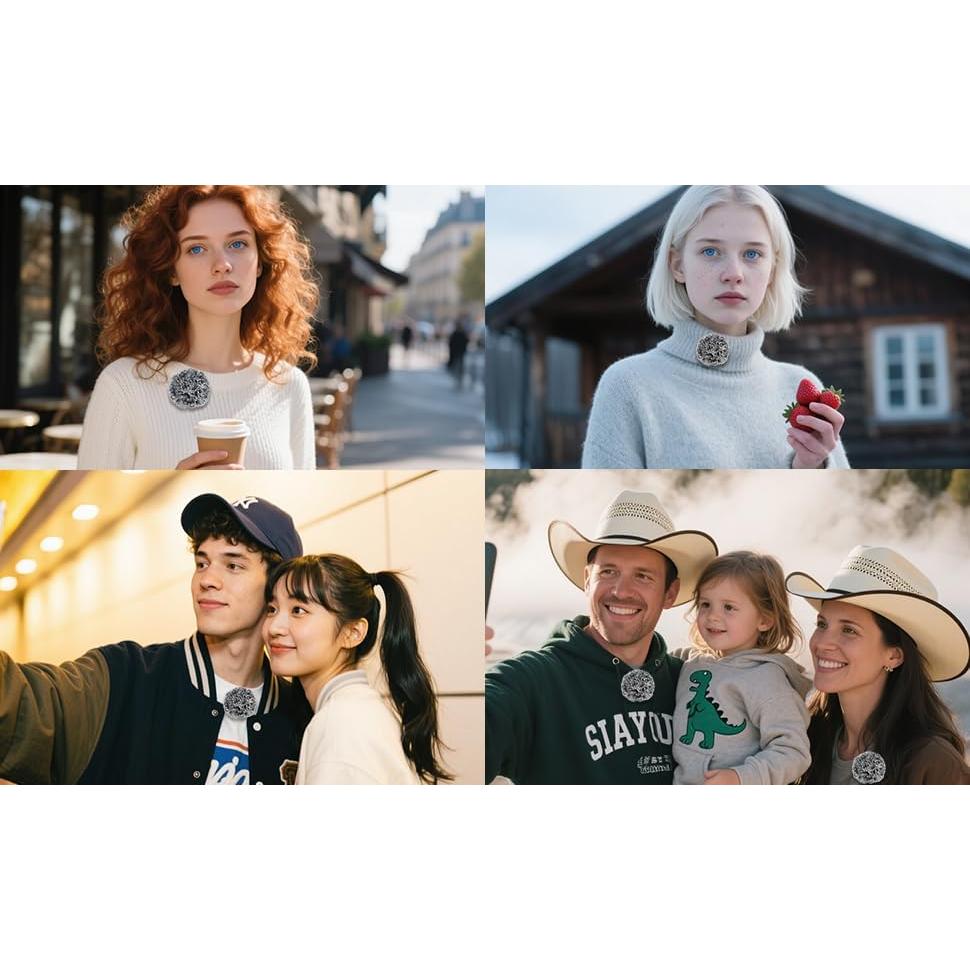 4 Pantallas de Viento para Micrófono RIBIU-WMO1 BOYA Lark M2