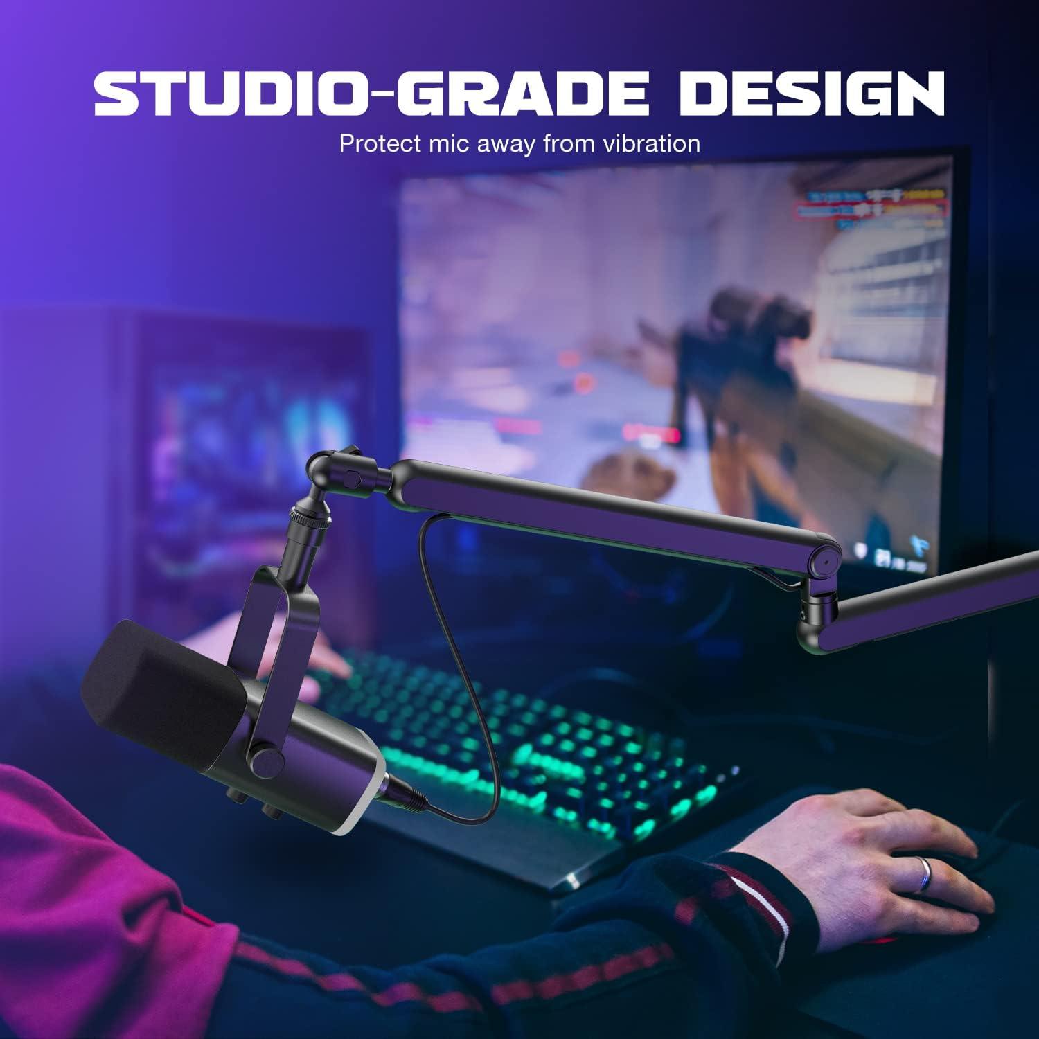 Brazo de Micrófono FIFINE BM88 con Mezclador XLR y RGB