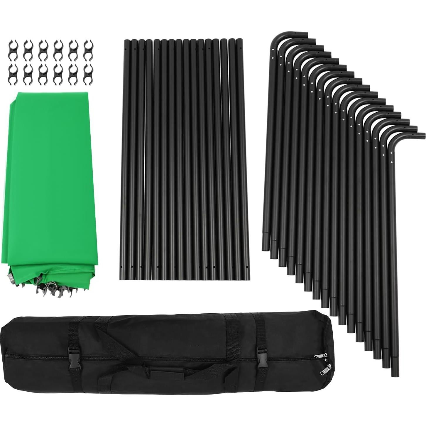 Kit de Soporte de Fondo Verde 2.4m x 4m Goto7 para Fotografía