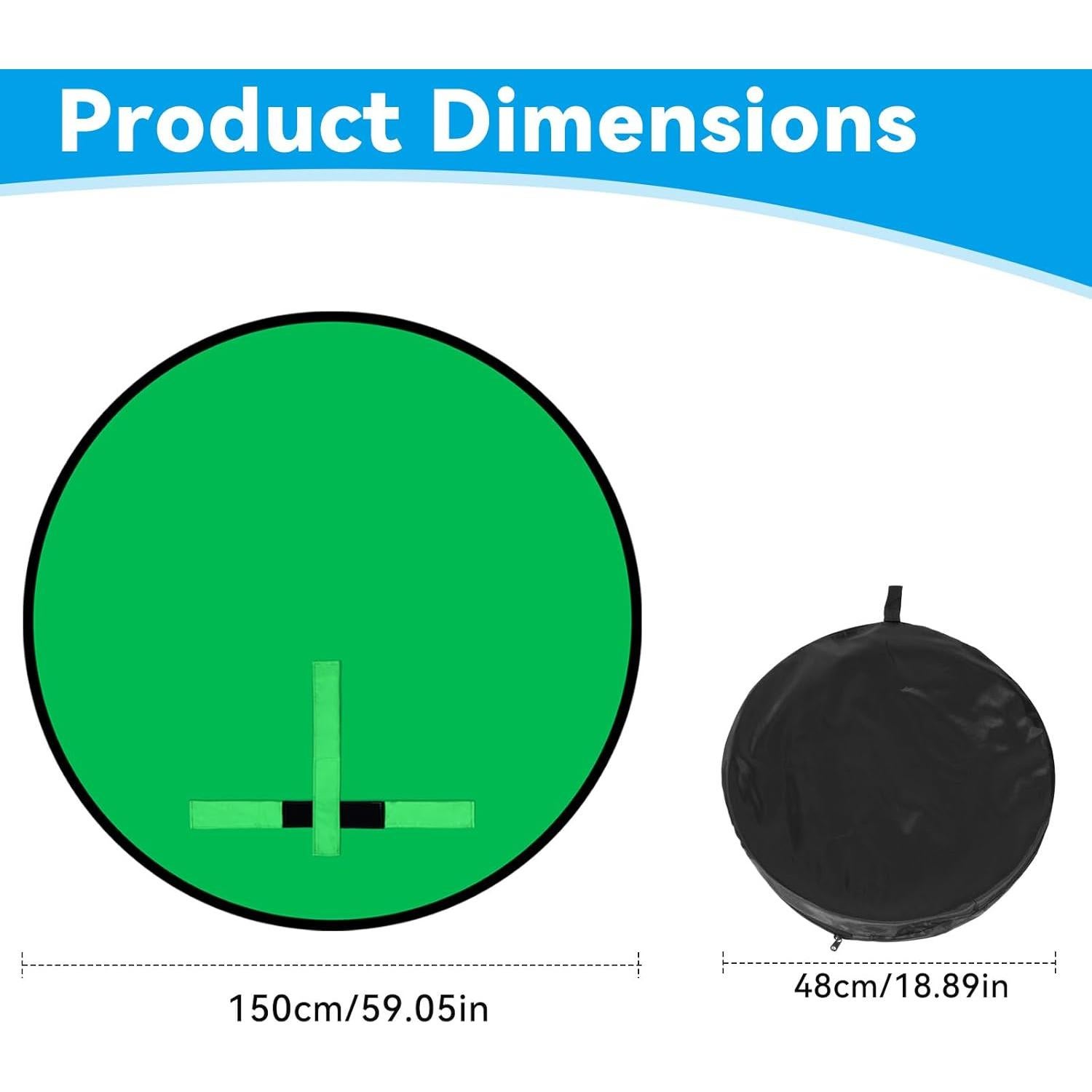Pantalla Verde Portátil VOOF 145 cm Plegable para Streaming