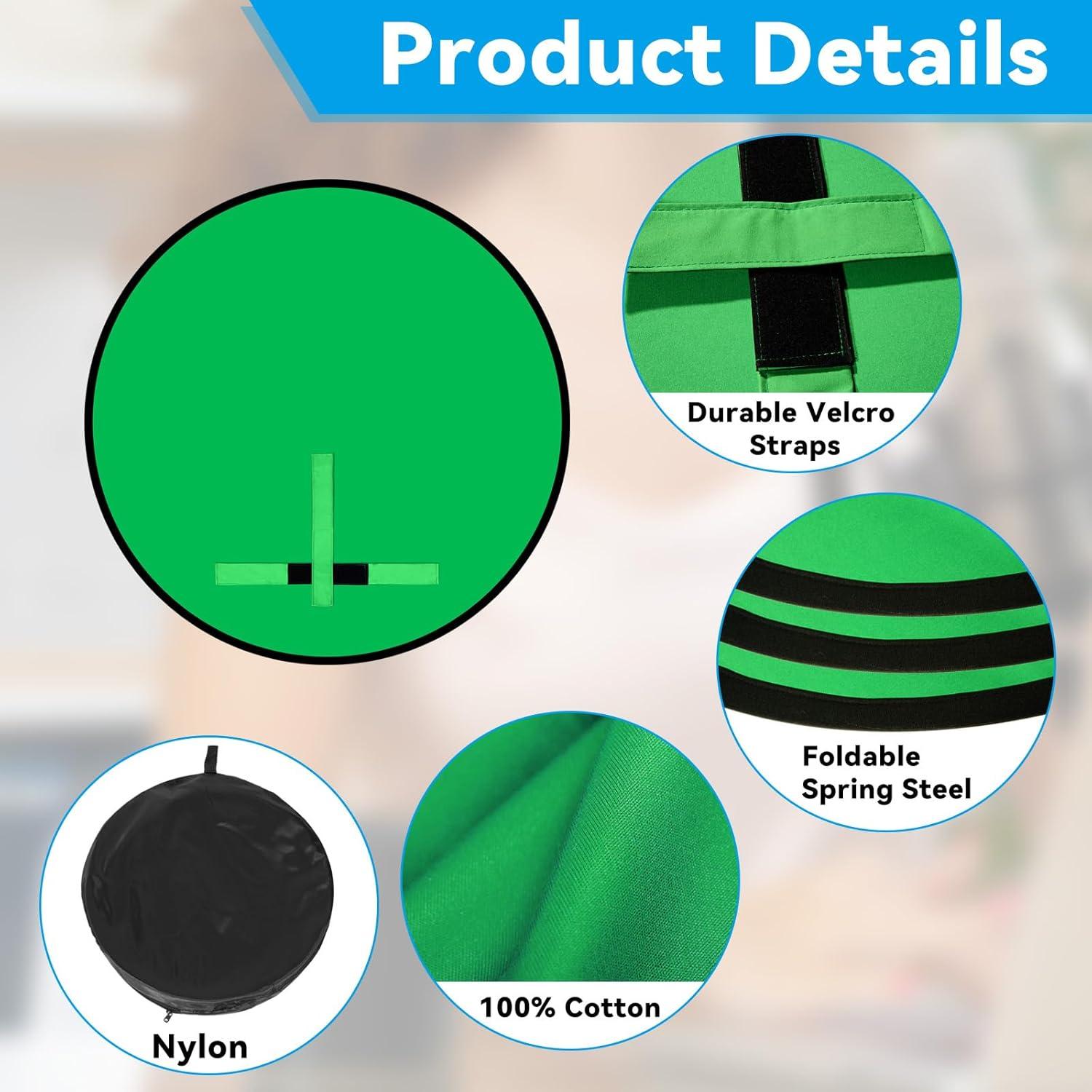 Pantalla Verde Portátil VOOF 145 cm Plegable para Streaming