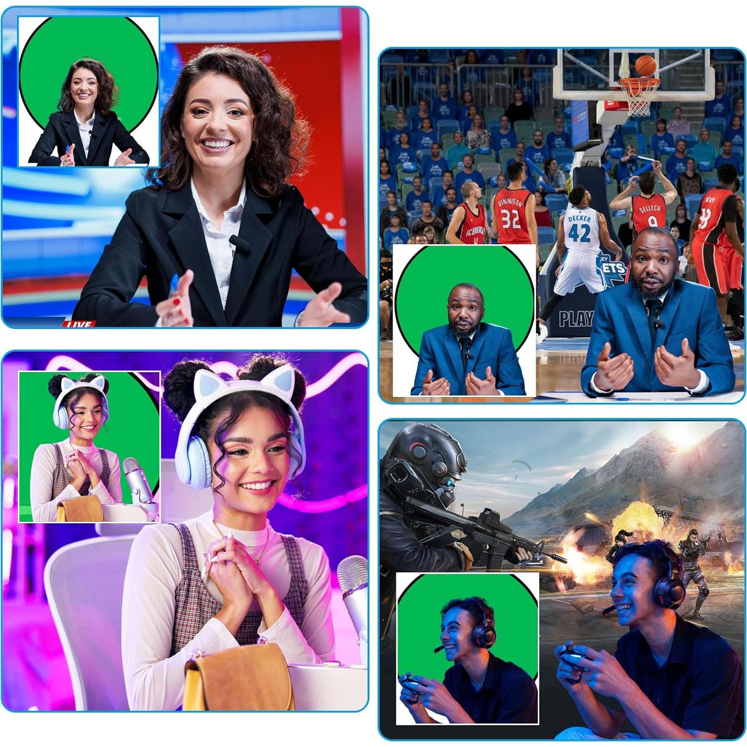 Pantalla Verde Portátil VOOF 145 cm Plegable para Streaming