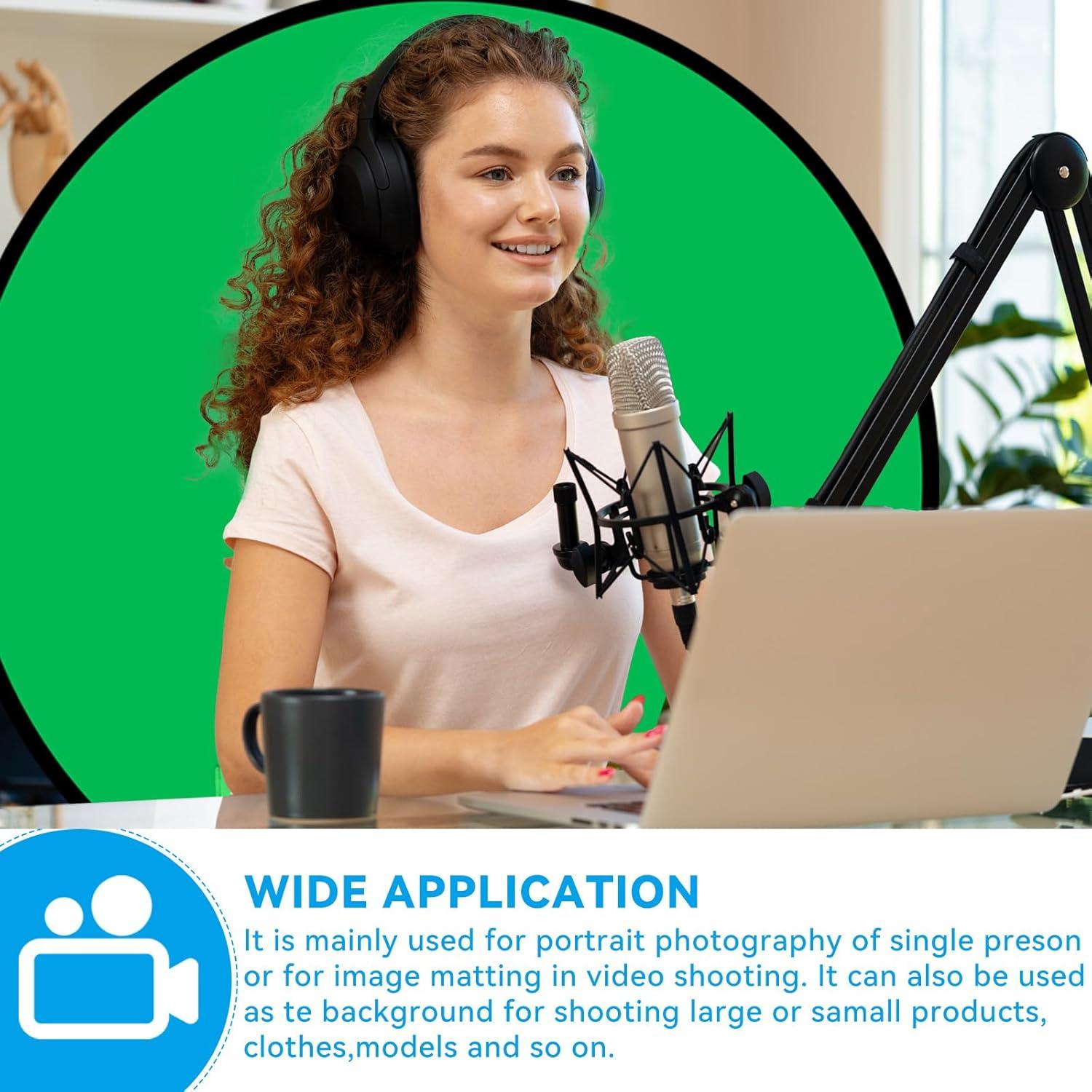 Pantalla Verde Portátil VOOF 145 cm Plegable para Streaming