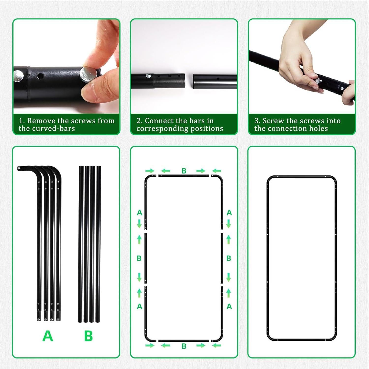 Pantalla Verde de Fondo 4x2.4m BENOISON con Soporte Plegable