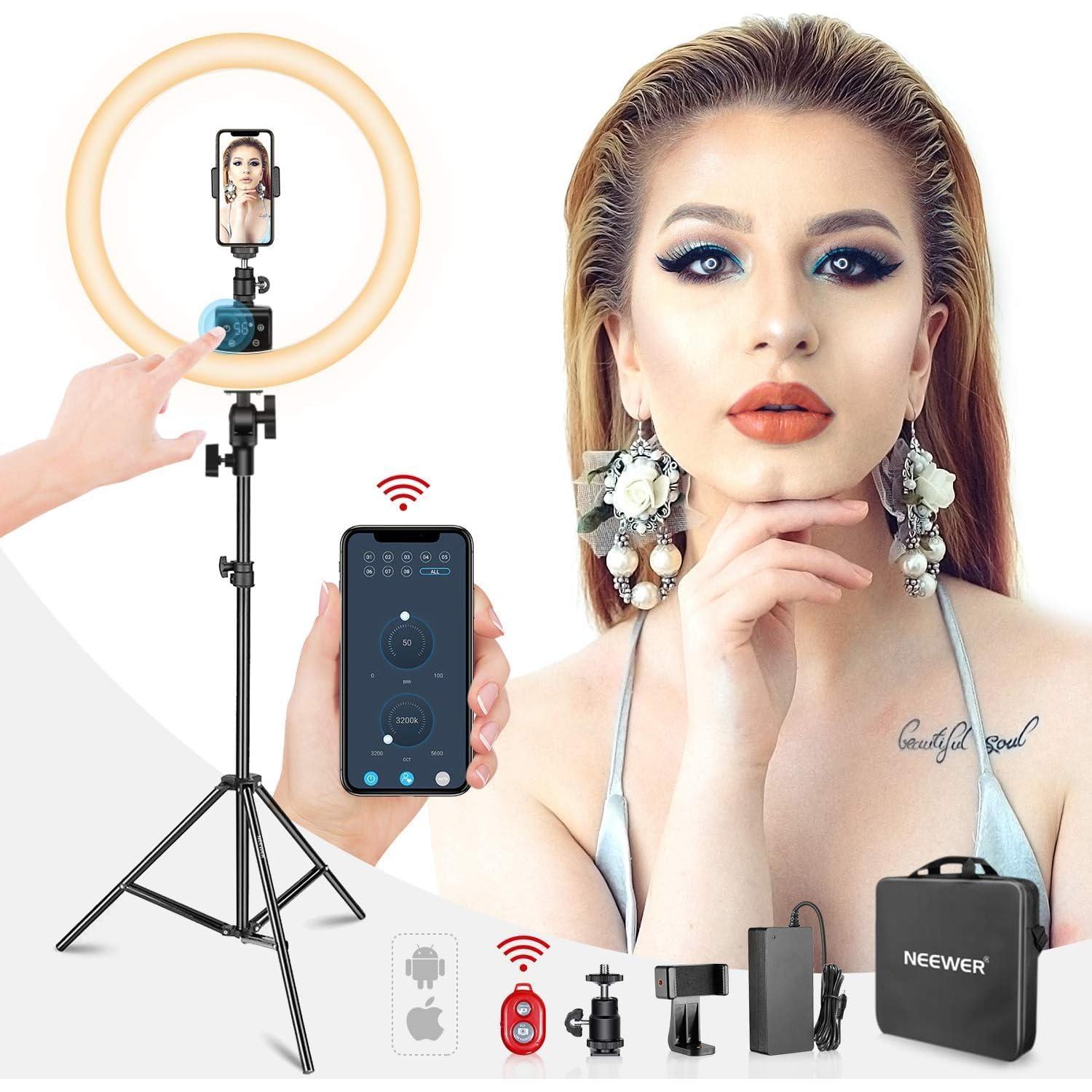 Luz de Anillo LED Neewer 16" con Control Táctil y Soporte