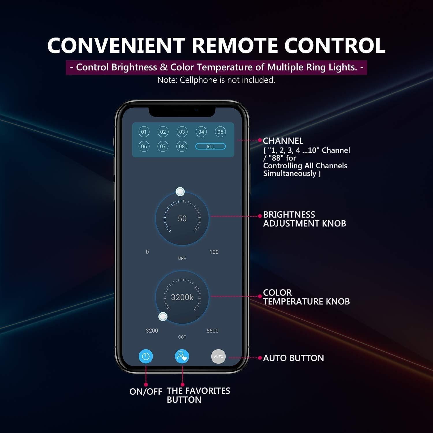 Luz de Anillo LED Neewer 16" con Control Táctil y Soporte