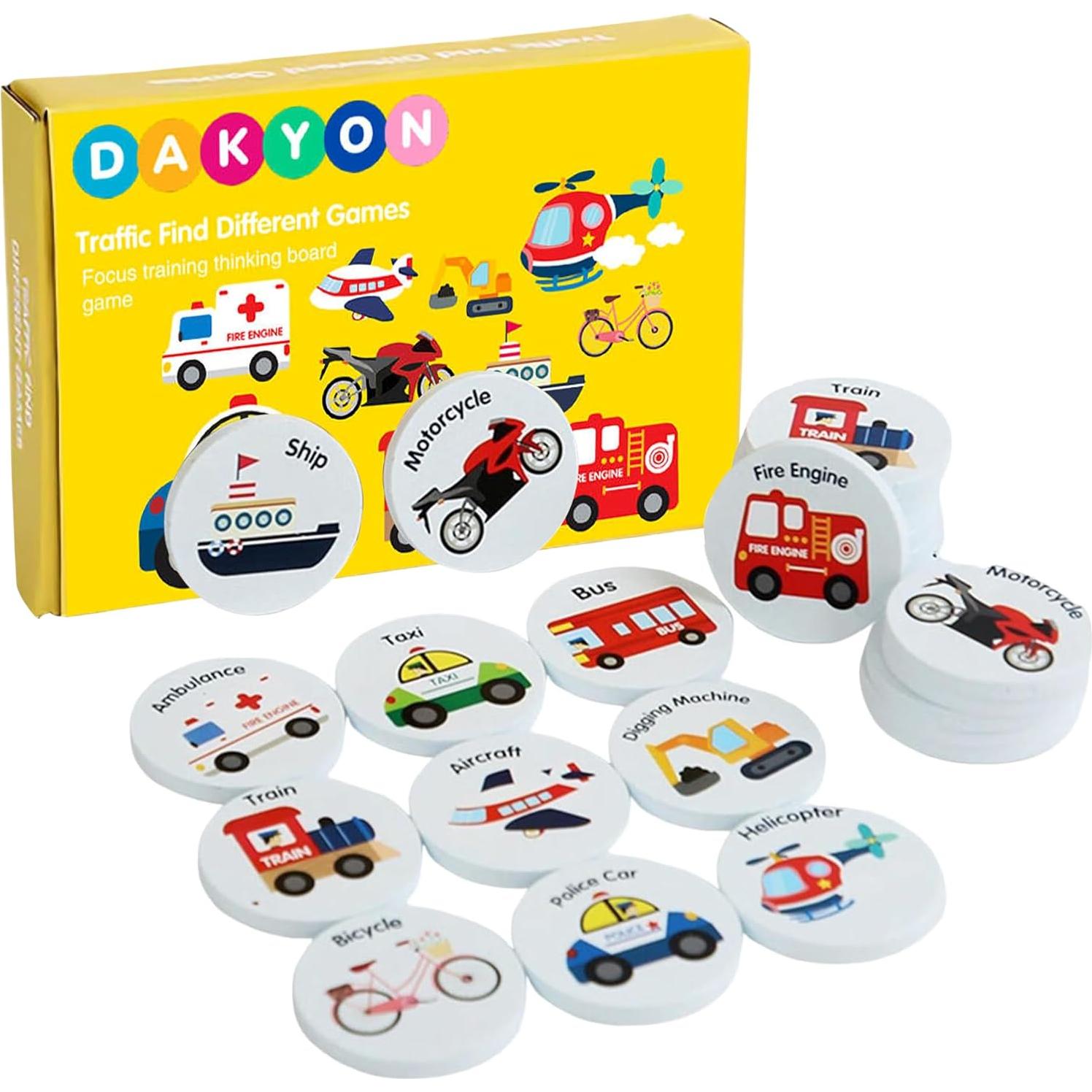 Juego de Memoria de Madera Montessori DAKYON 16x11 cm Educativo