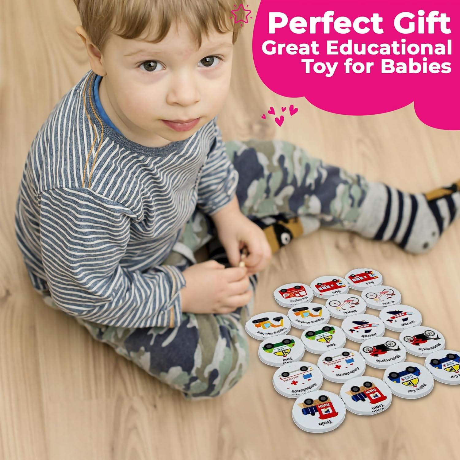 Juego de Memoria de Madera Montessori DAKYON 16x11 cm Educativo