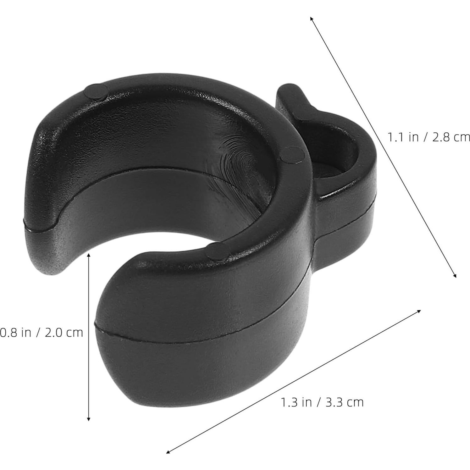 Soporte de Micrófono Toyvian 20 Pcs Clips de Cable Negro