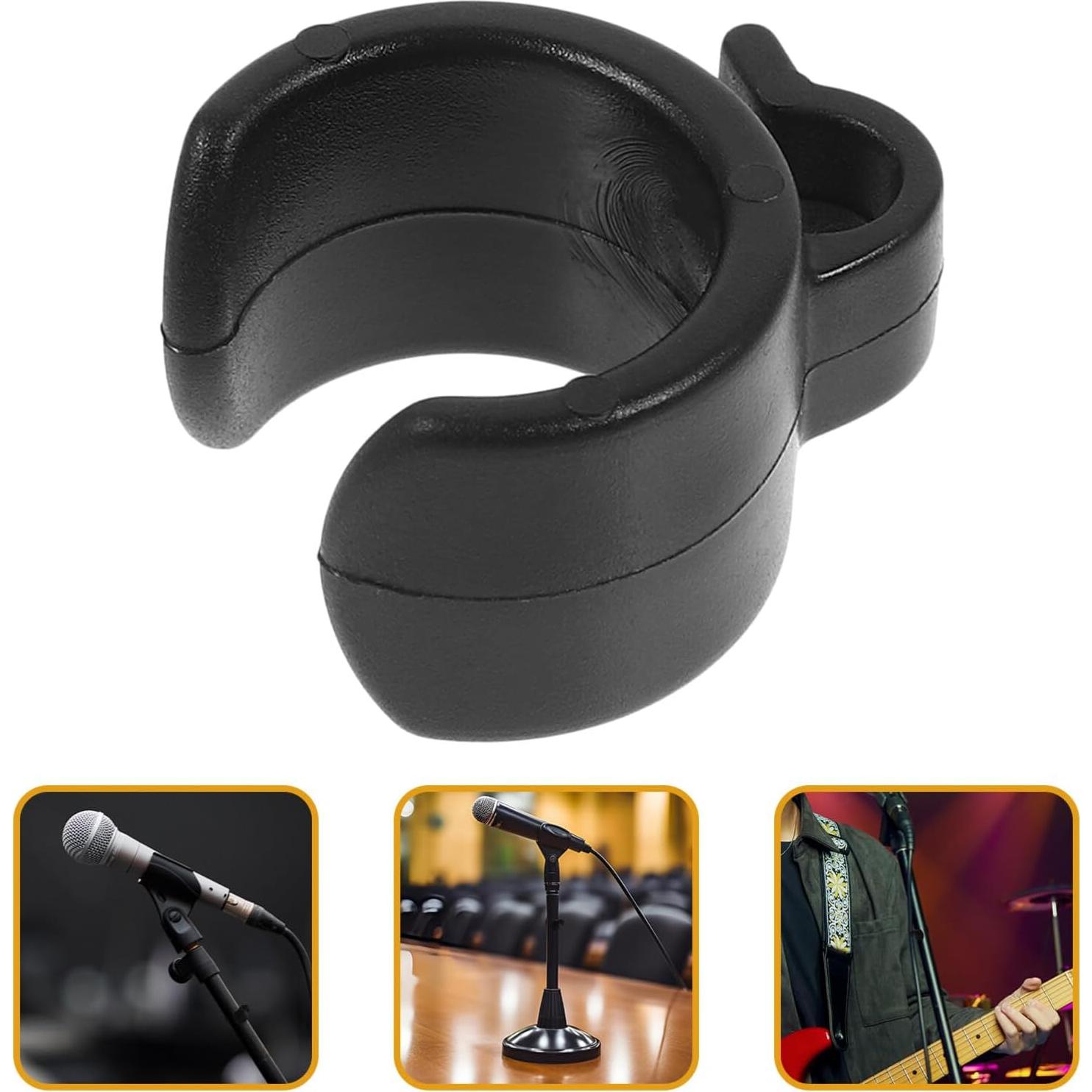 Soporte de Micrófono Toyvian 20 Pcs Clips de Cable Negro