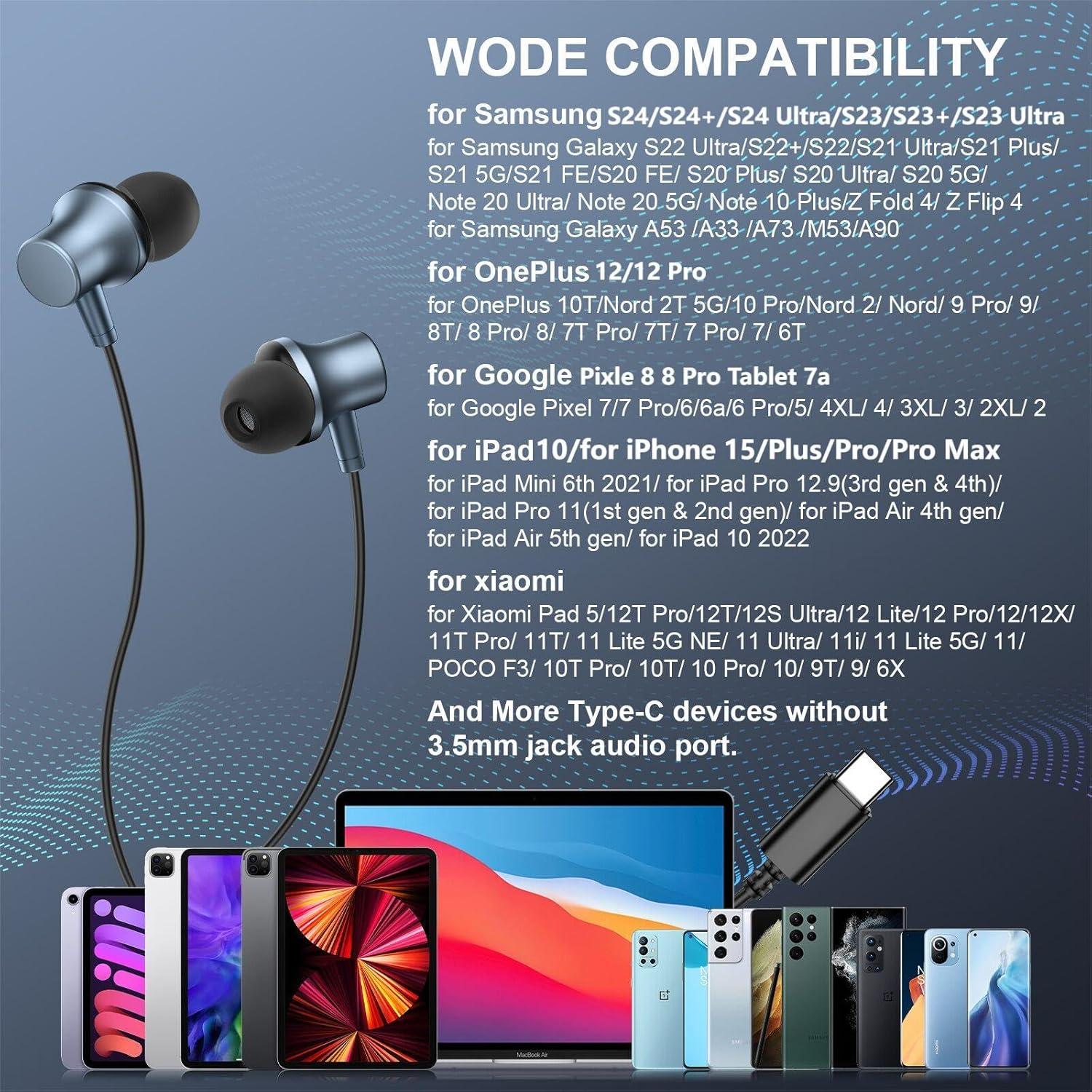 Auriculares USB C AFGHOA con Cancelación de Ruido y Micrófono