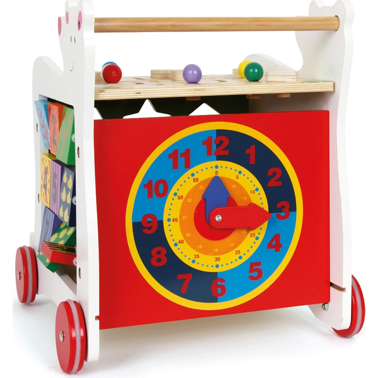 Andador de Bebé Pequeño Pie Oso - Juguete de Madera 38x37x42cm