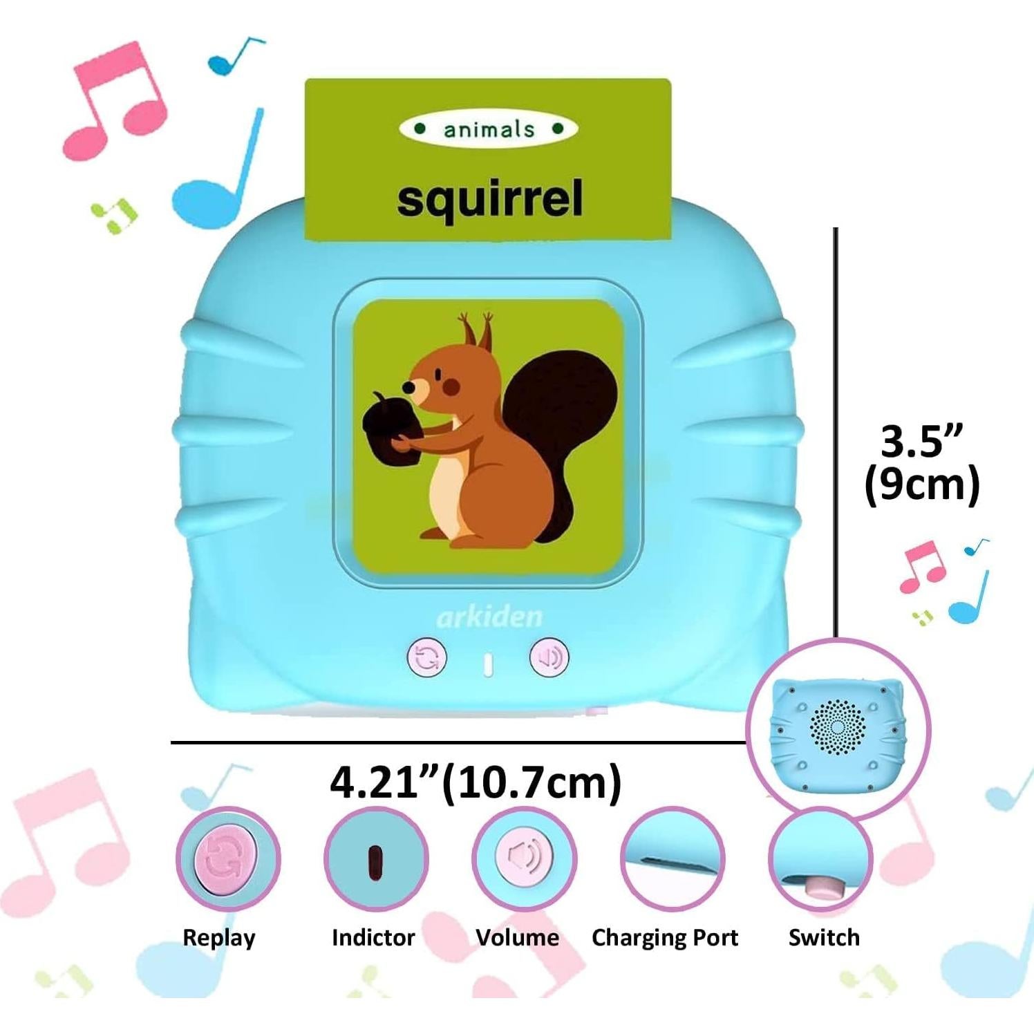 Tarjetas Flash Hablantes AKJA 224 Palabras para Niños 1-5 Años