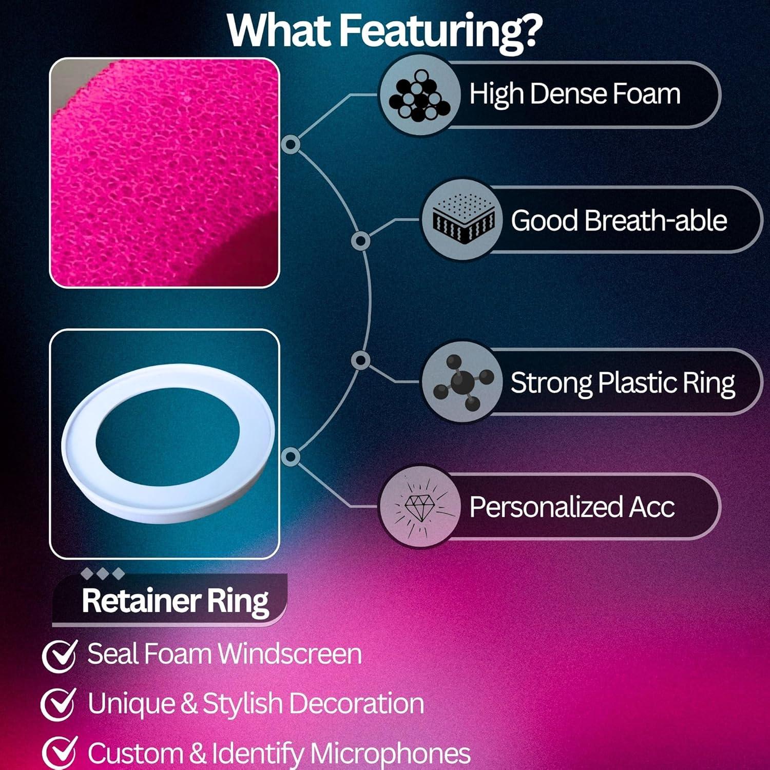 Filtro Pop MV7 para Micrófonos Shure MV7, MV7i, MV7+, MV7X