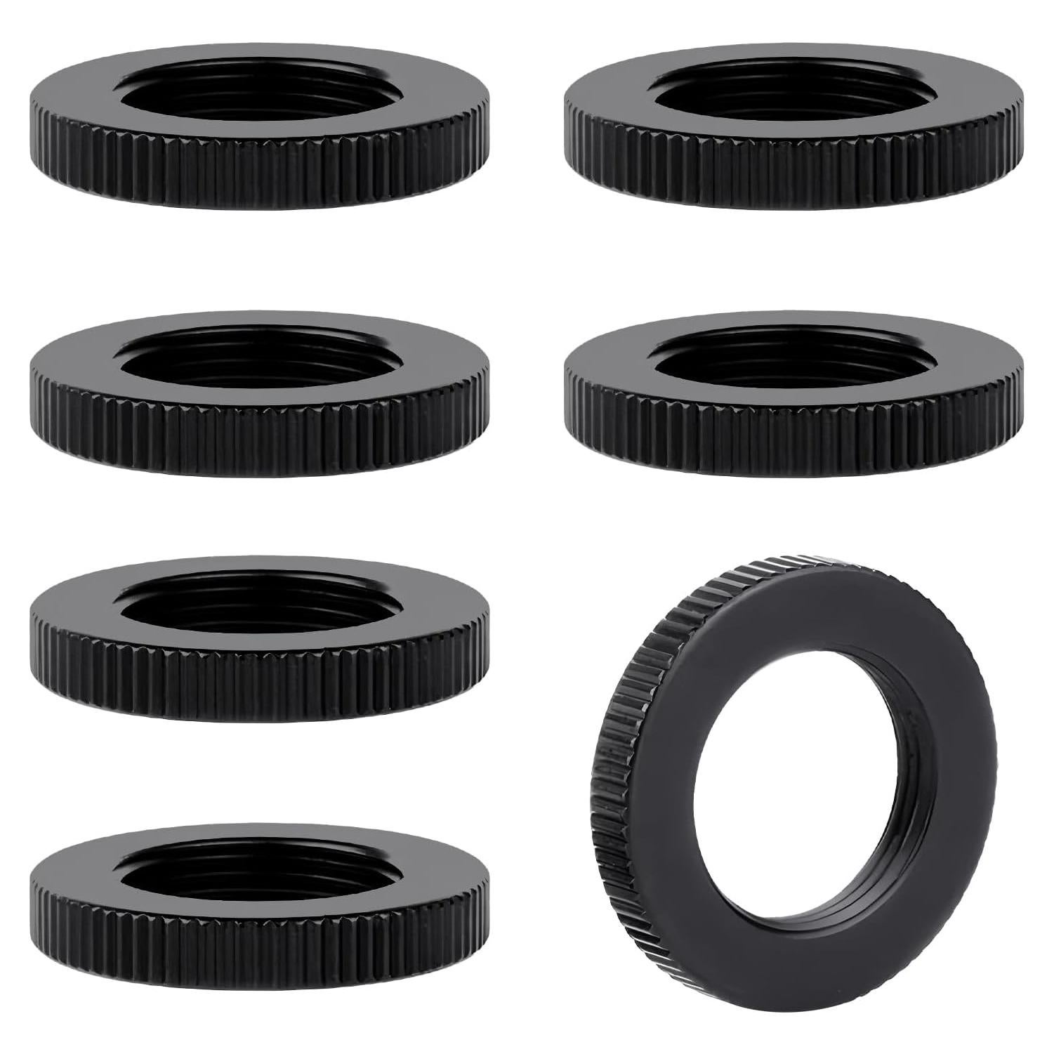 6 Tuercas de Soporte de Micrófono Doble Bloqueo 25.4mm Aluminio