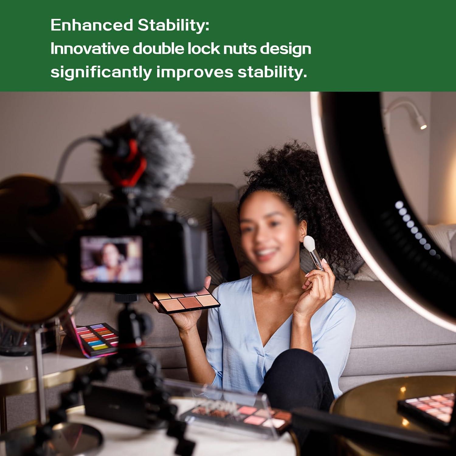 6 Tuercas de Soporte de Micrófono Doble Bloqueo 25.4mm Aluminio