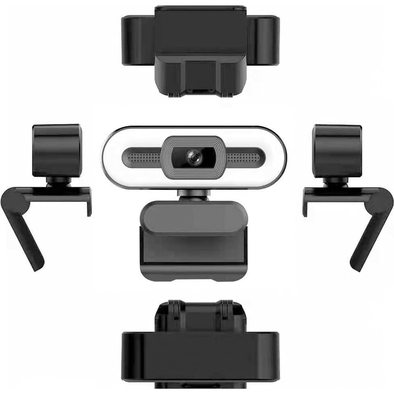 Cámara Web 4K Diydeg con Micrófono y Luz de Relleno