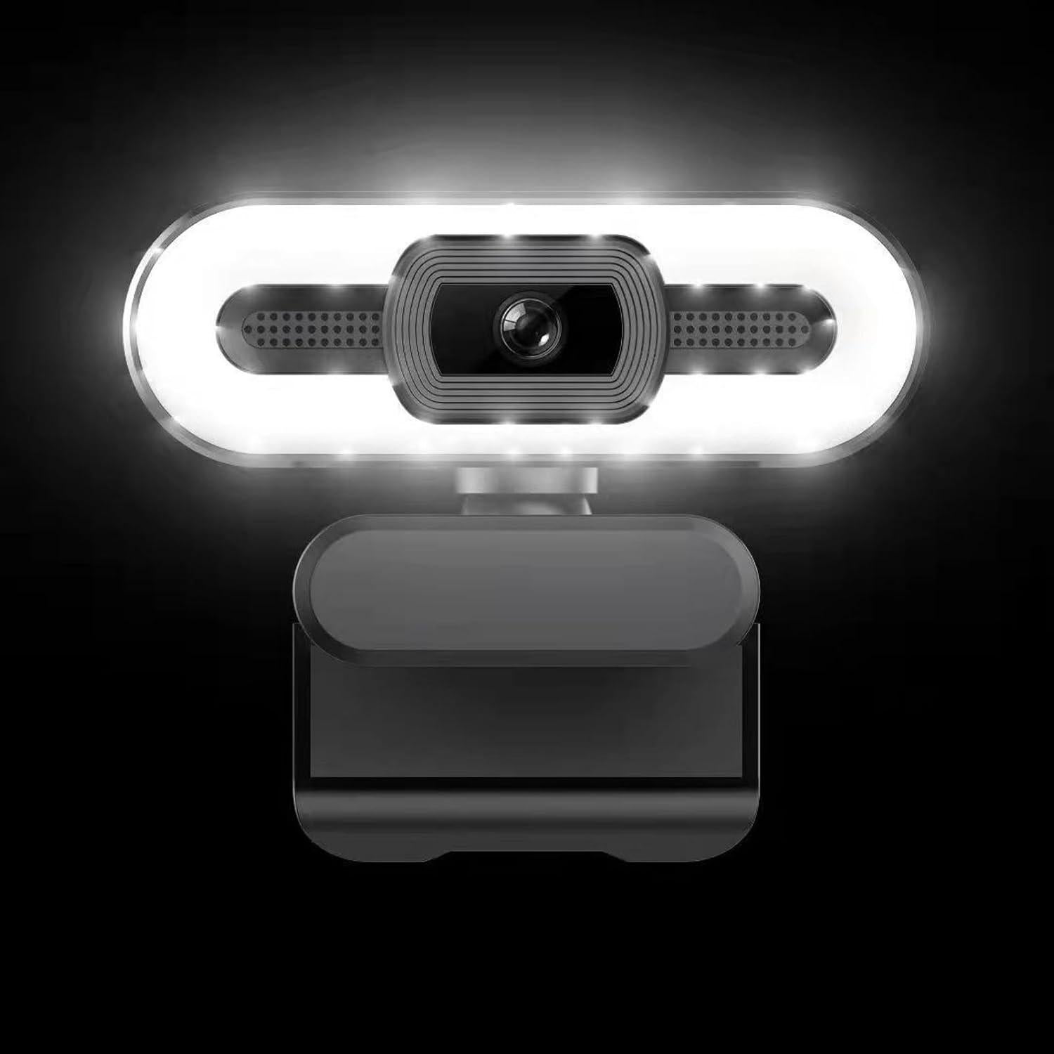 Cámara Web 4K Diydeg con Micrófono y Luz de Relleno