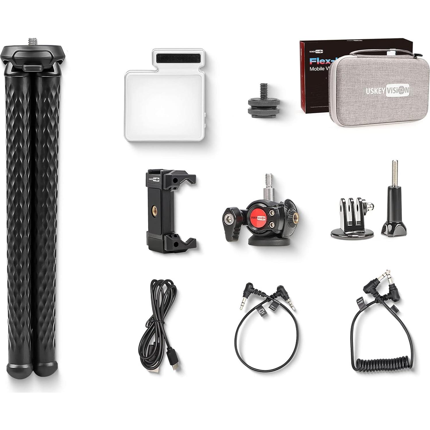 Kit de Video Flex-K4 USKEYVISION con Micrófono y Luz LED