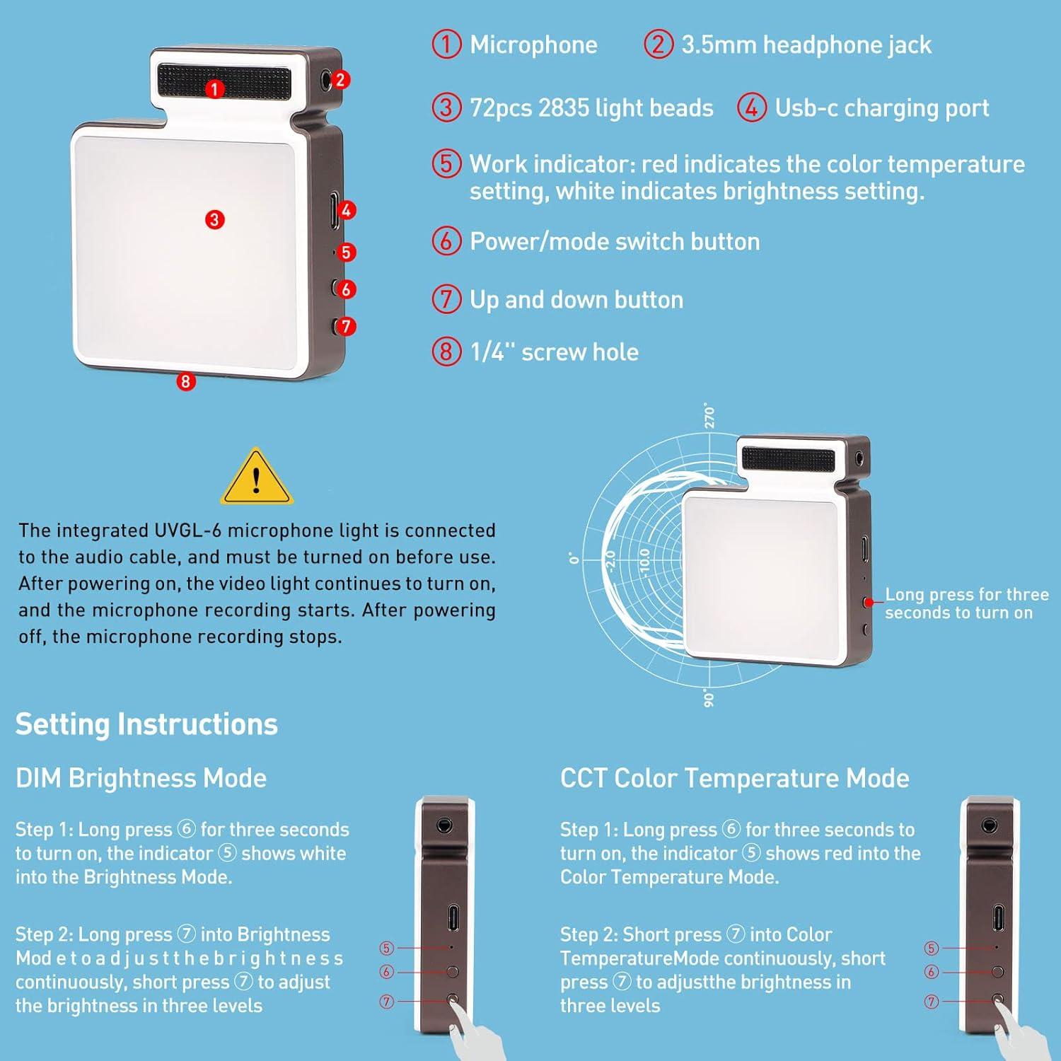 Kit de Video Flex-K4 USKEYVISION con Micrófono y Luz LED