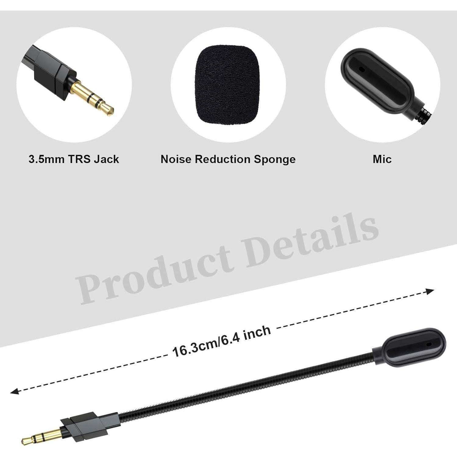 Micrófono de Reemplazo Logitech G733 3.5mm con Cancelación de Ruido